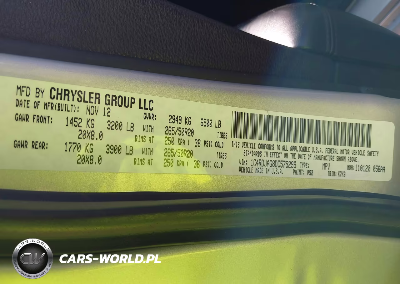 2013 Dodge Durango Sxt VIN:1C4RDJAG8DC575299 - 9