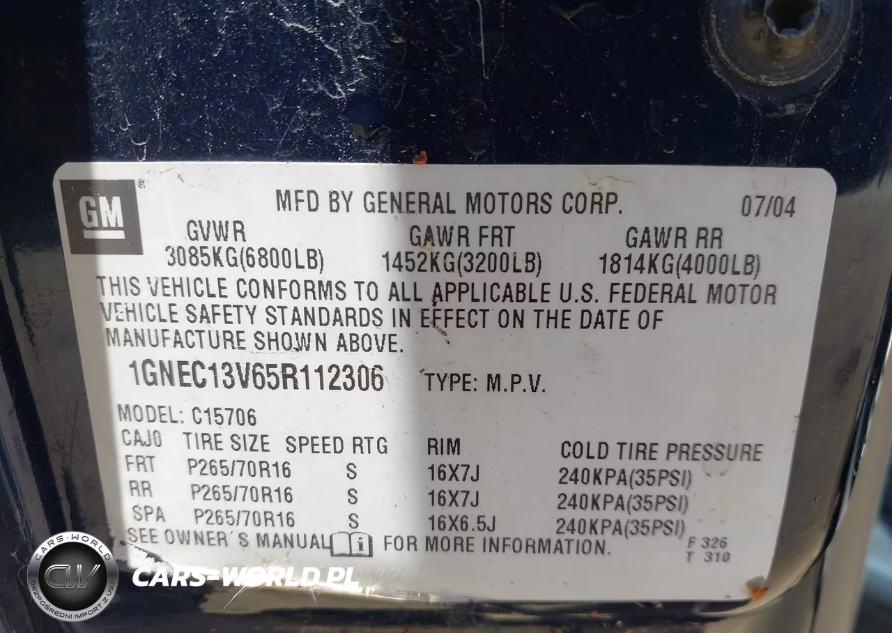 2005 Chevrolet Tahoe Ls VIN:1GNEC13V65R112306 - 9