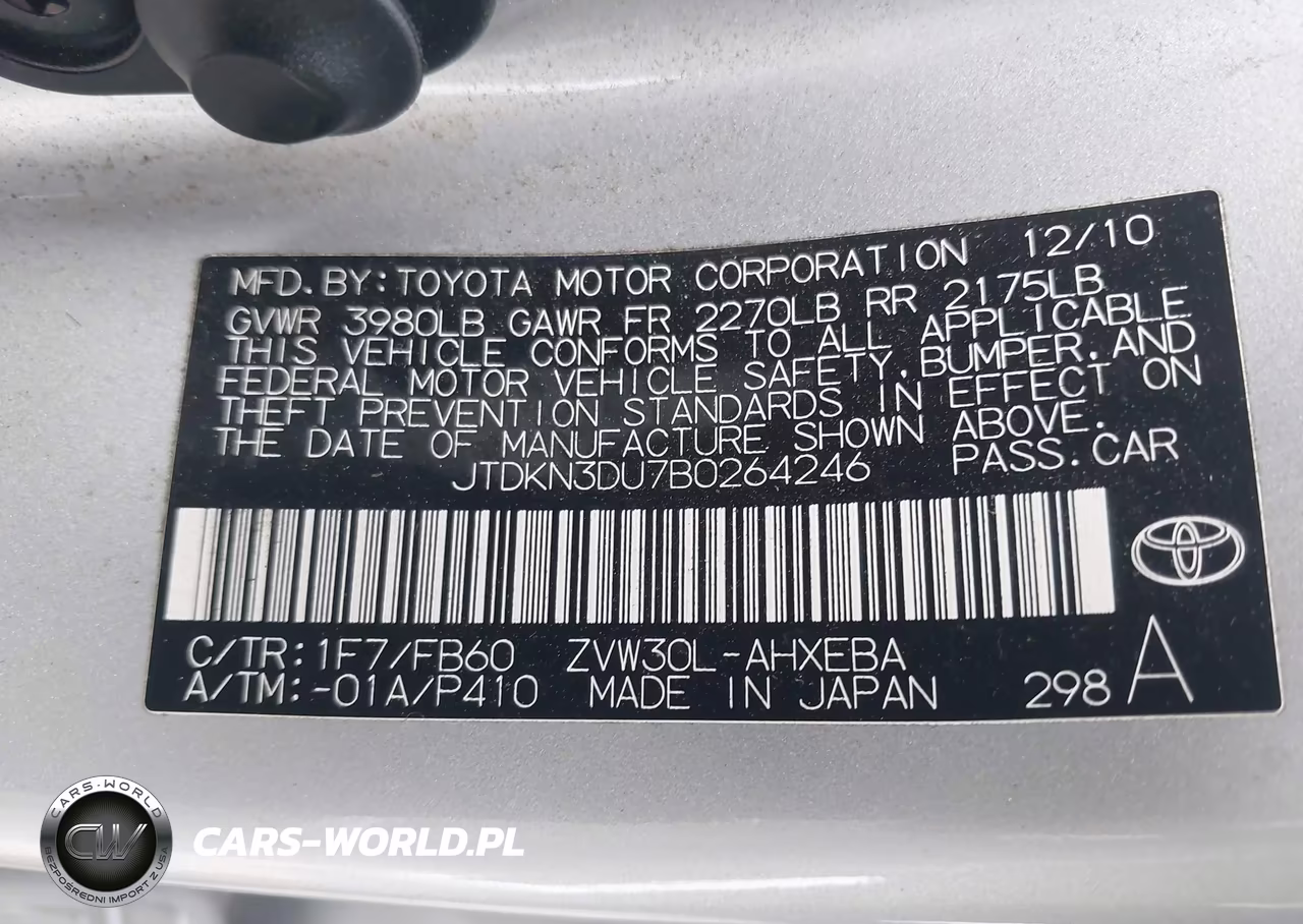 2011 Toyota Prius Two VIN:JTDKN3DU7B0264246 - 9