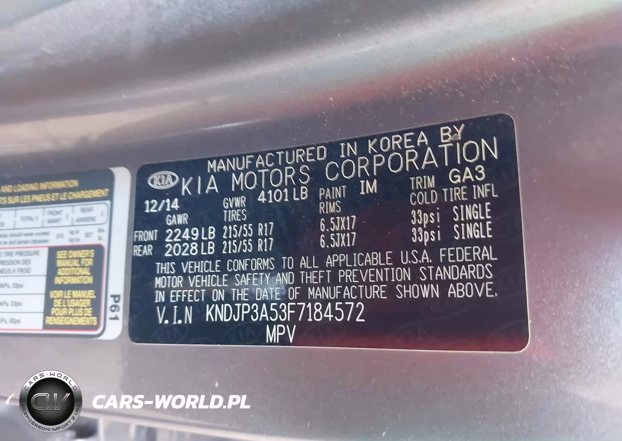 2015 Kia Soul + VIN:KNDJP3A53F7184572 - 9