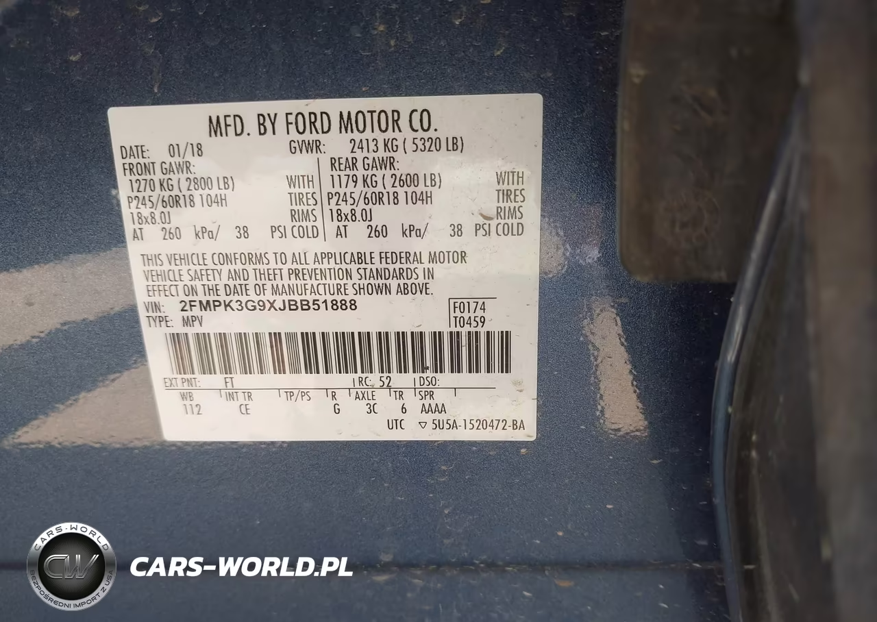 2018 Ford Edge Se VIN:2FMPK3G9XJBB51888 - 9