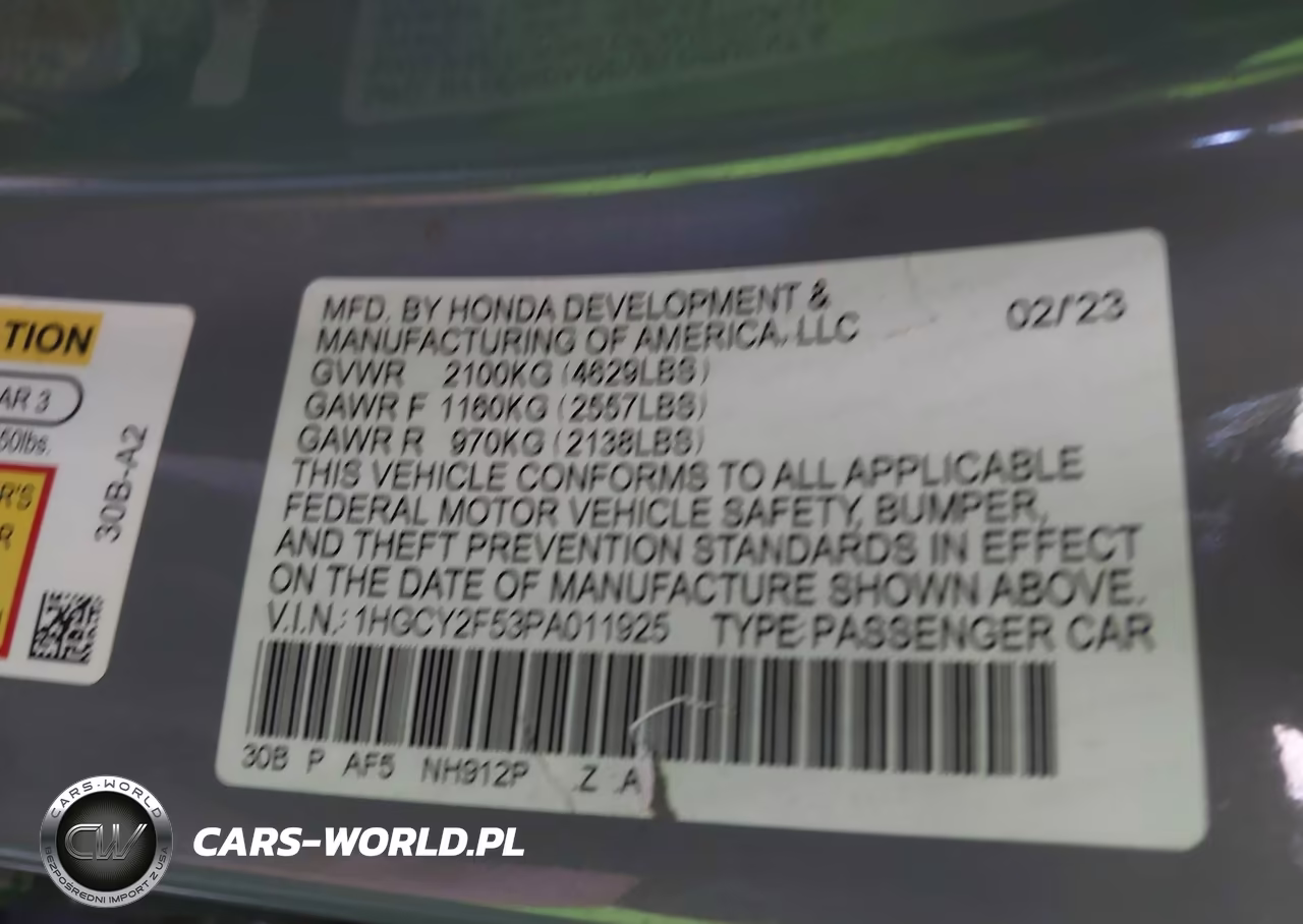 2023 Honda Accord Hybrid Sport VIN:1HGCY2F53PA011925 - 9