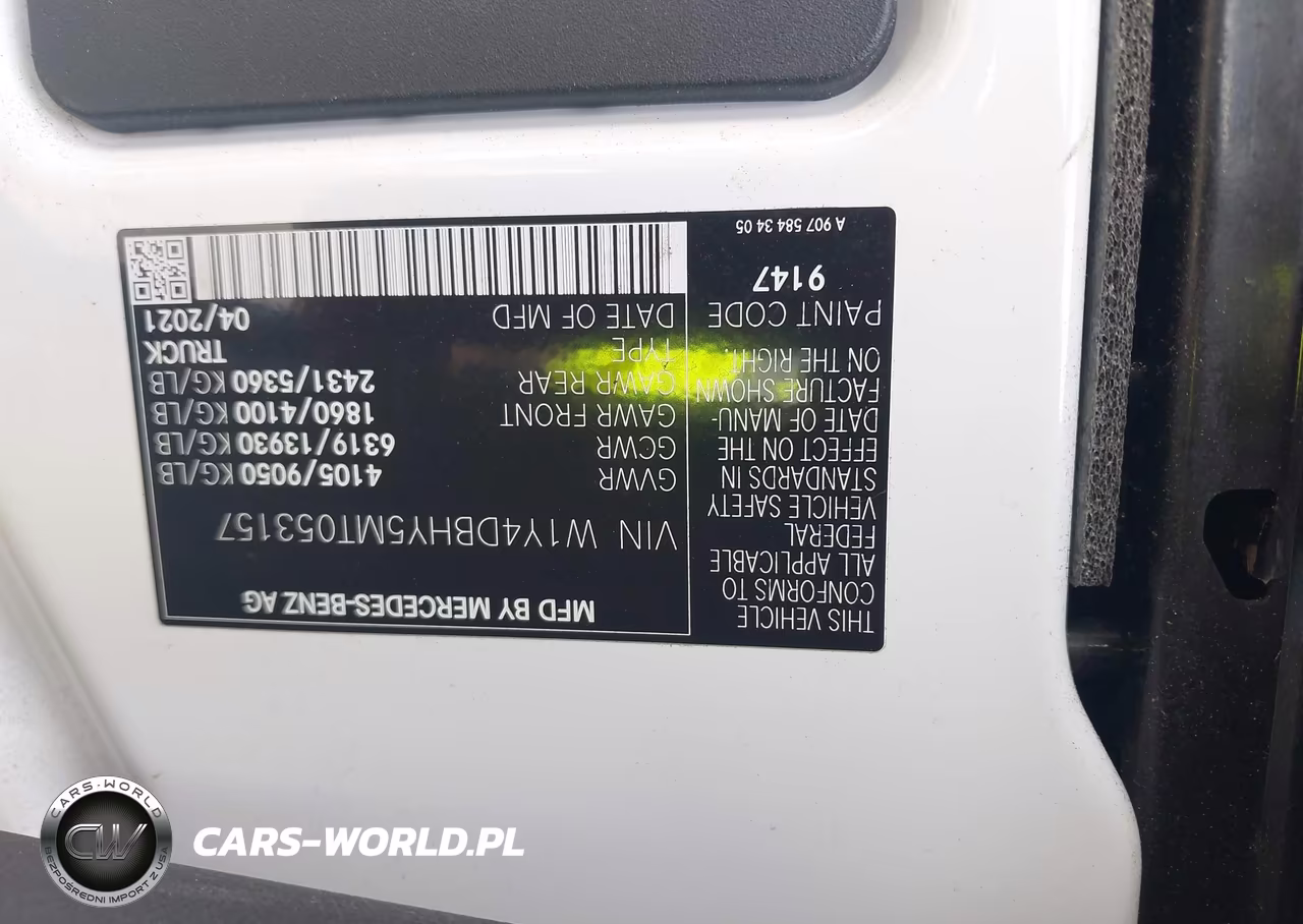 2021 Mercedes-Benz Sprinter 2500 Standard Roof I4 Diesel VIN:W1Y4DBHY5MT053157 - 9