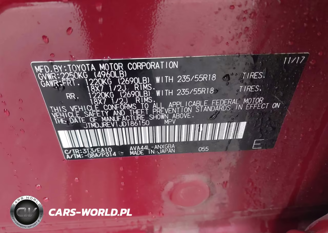 2018 Toyota Rav4 Hybrid Limited VIN:JTMDJREV1JD186150 - 9