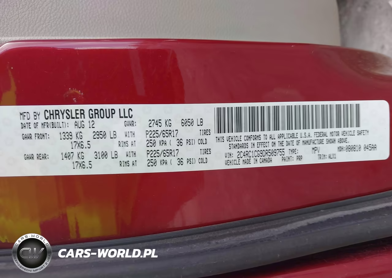 2013 Chrysler Town & Country Touring-L VIN:2C4RC1CG9DR509755 - 9