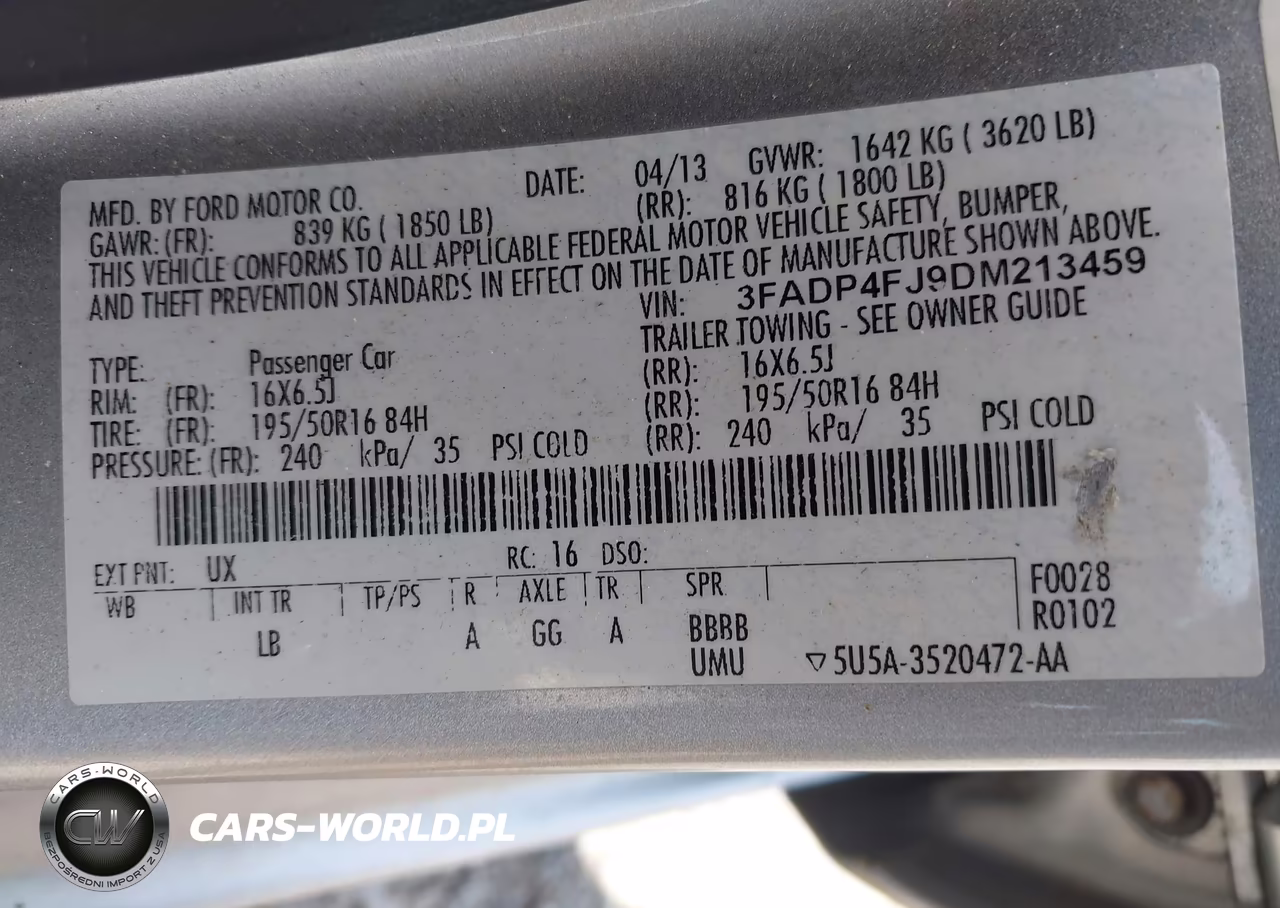 2013 Ford Fiesta Titanium VIN:3FADP4FJ9DM213459 - 9