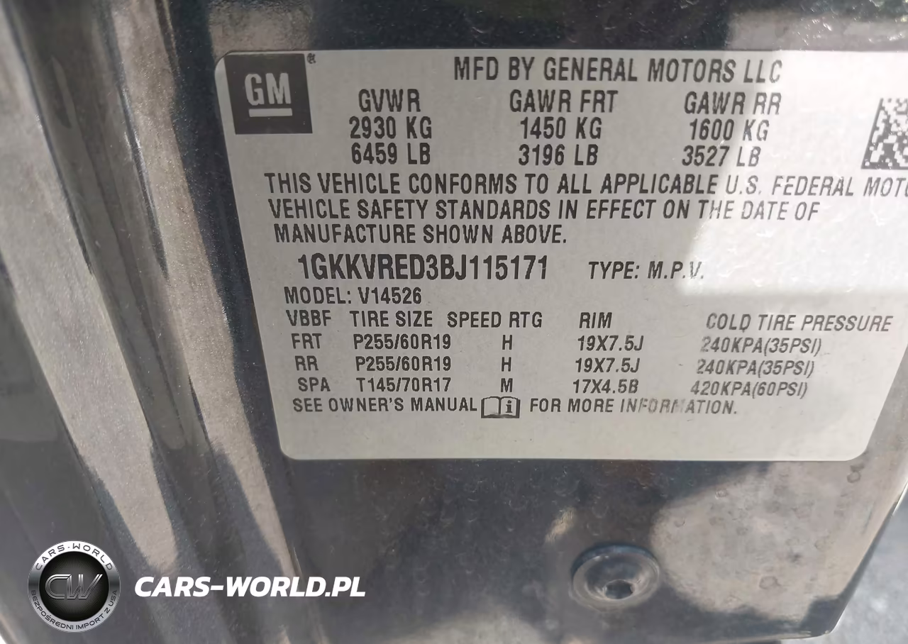 2011 GMC Acadia Slt-1 VIN:1GKKVRED3BJ115171 - 9