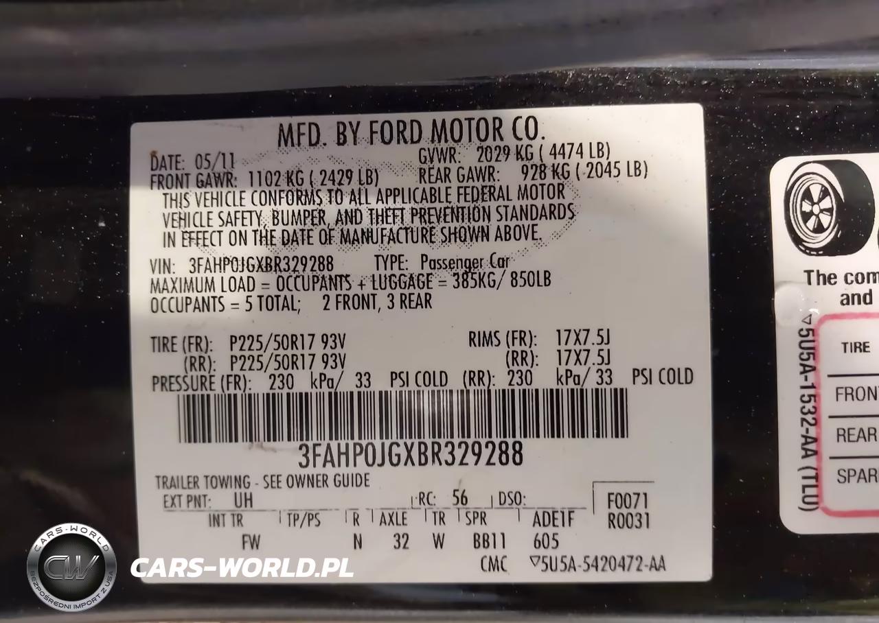 2011 Ford Fusion Sel VIN:3FAHP0JGXBR329288 - 9