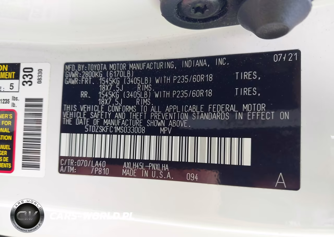 2021 Toyota Sienna Limited VIN:5TDZSKFC1MS033008 - 9
