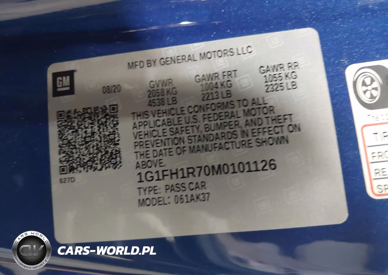 2021 Chevrolet Camaro Rwd 2Ss VIN:1G1FH1R70M0101126 - 9
