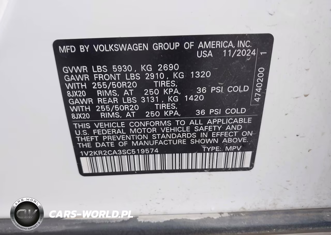 2025 Volkswagen Atlas 2.0T Se W-Technology VIN:1V2KR2CA3SC519574 - 9