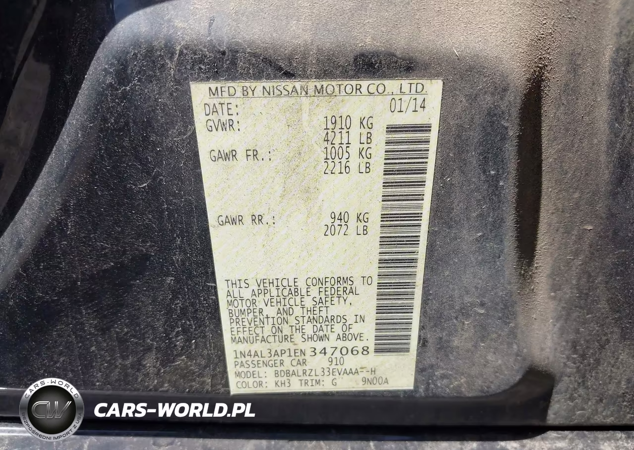 2014 Nissan Altima 2.5-S-Sv-Sl VIN:1N4AL3AP1EN347068 - 9