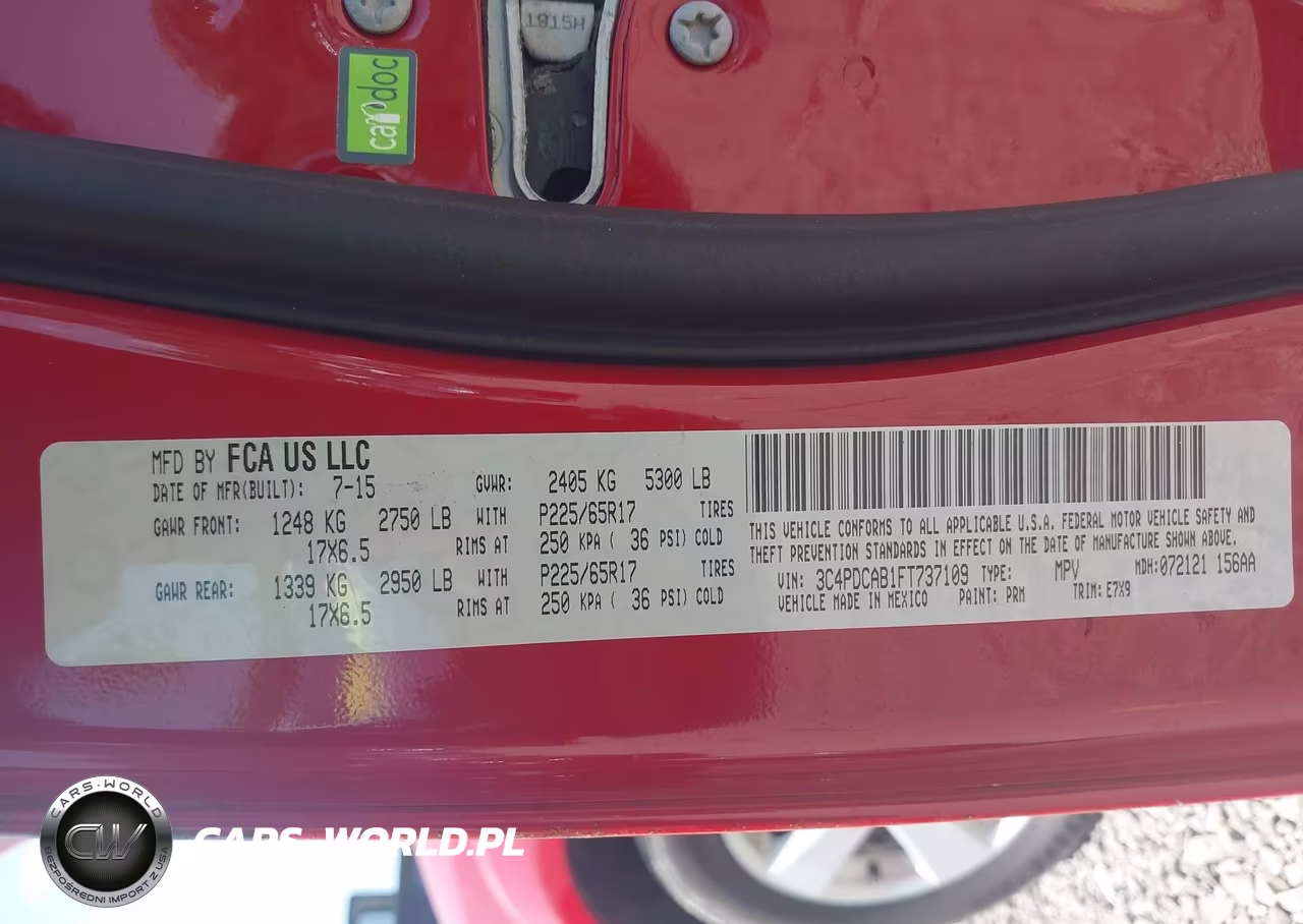 2015 Dodge Journey Se VIN:3C4PDCAB1FT737109 - 9