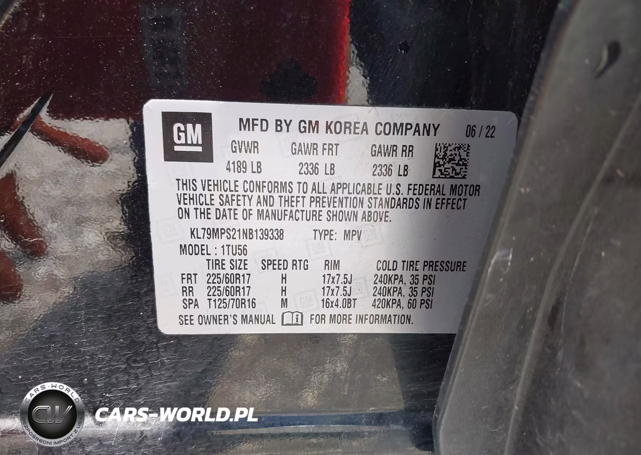 2022 Chevrolet Trailblazer Fwd Lt VIN:KL79MPS21NB139338 - 9