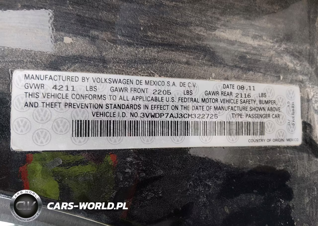 2012 Volkswagen Jetta 2.5L Se VIN:3VWDP7AJ3CM322725 - 9