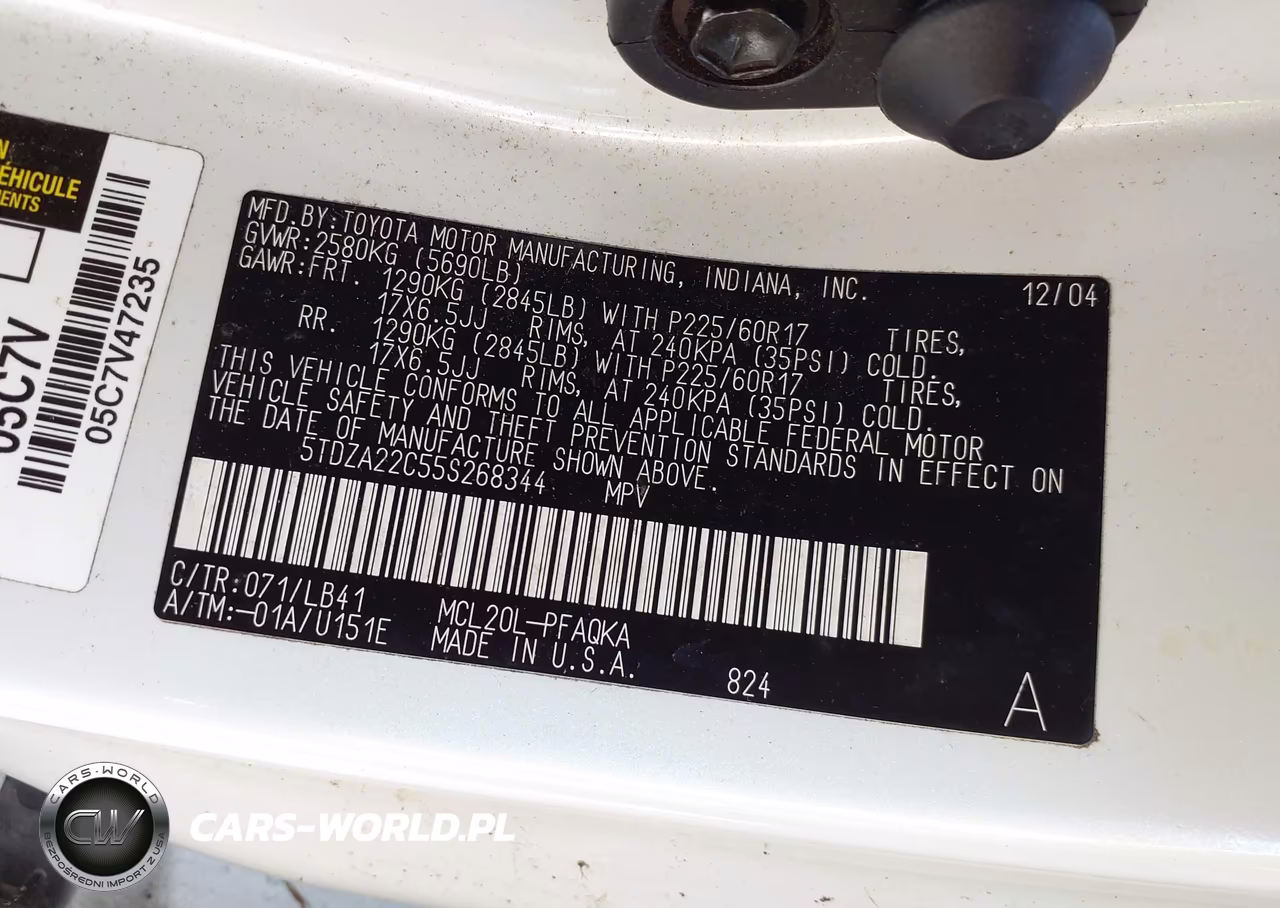 2005 Toyota Sienna Xle Limited VIN:5TDZA22C55S268344 - 9