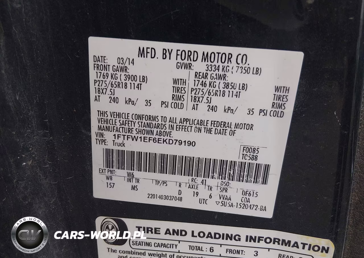 2014 Ford F-150 Xlt VIN:1FTFW1EF6EKD79190 - 9