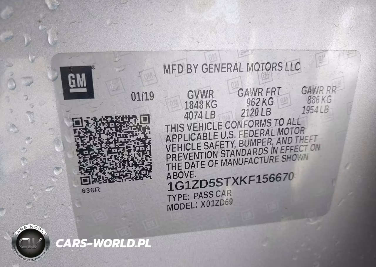 2019 Chevrolet Malibu Lt VIN:1G1ZD5STXKF156670 - 9