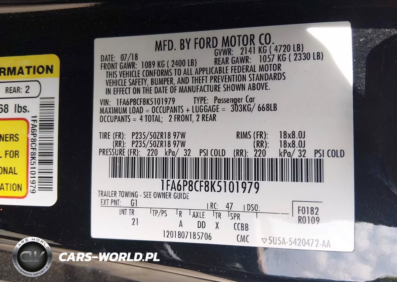 2019 Ford Mustang Gt-Gt Premium VIN:1FA6P8CF8K5101979 - 9