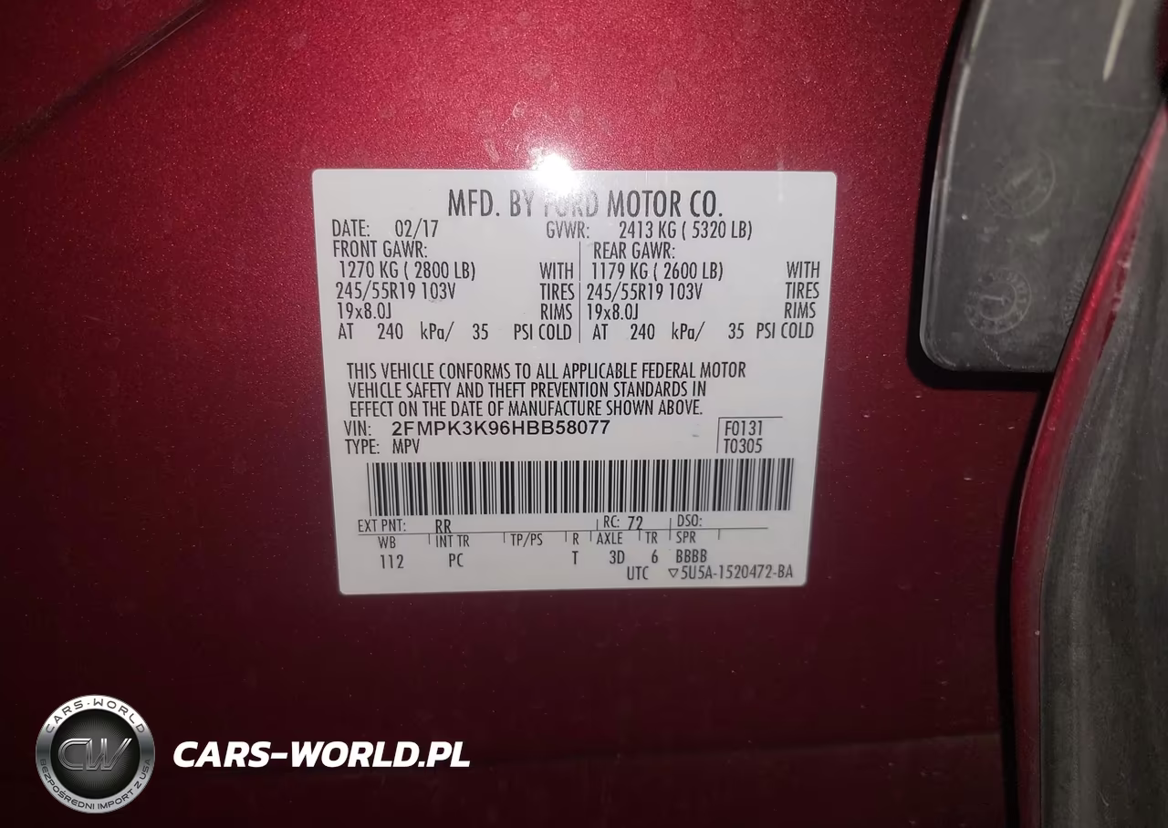 2017 Ford Edge Titanium VIN:2FMPK3K96HBB58077 - 9