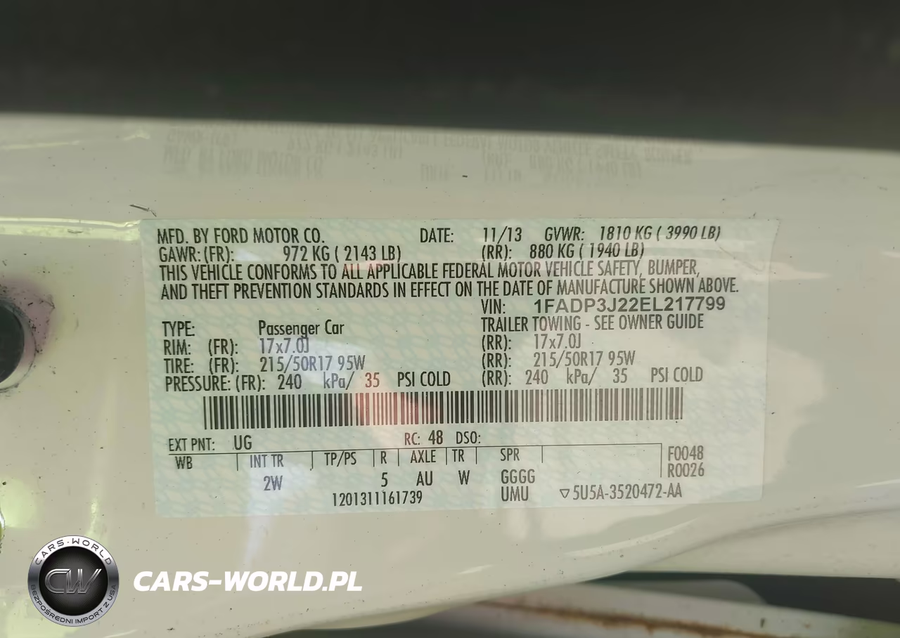 2014 Ford Focus Titanium VIN:1FADP3J22EL217799 - 9