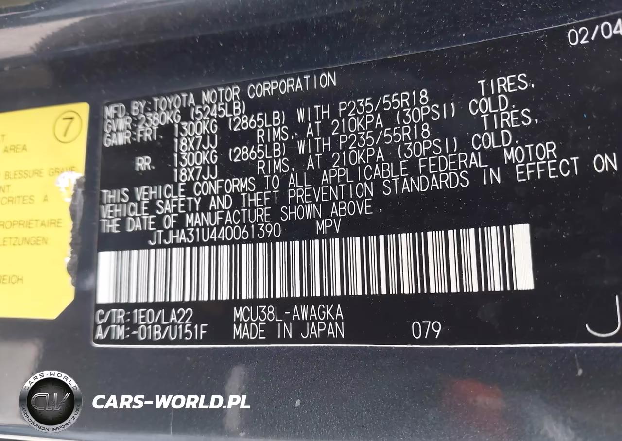 2004 Lexus Rx 330 VIN:JTJHA31U440061390 - 9
