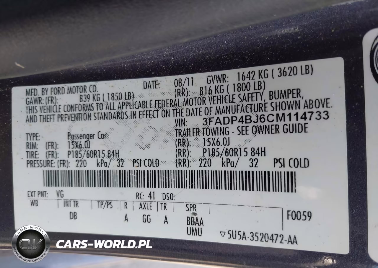 2012 Ford Fiesta Se VIN:3FADP4BJ6CM114733 - 9