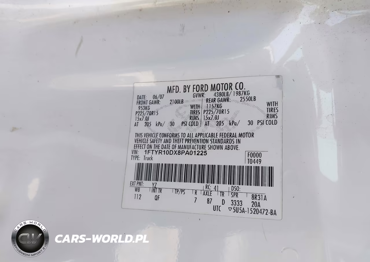 2008 Ford Ranger Xl-Xlt VIN:1FTYR10DX8PA01225 - 9
