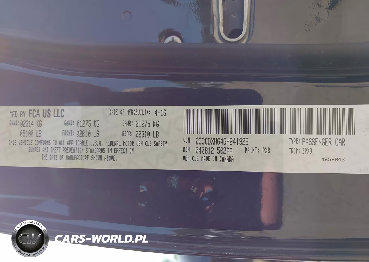 2016 Dodge Charger Sxt VIN:2C3CDXHG4GH241923 - 9