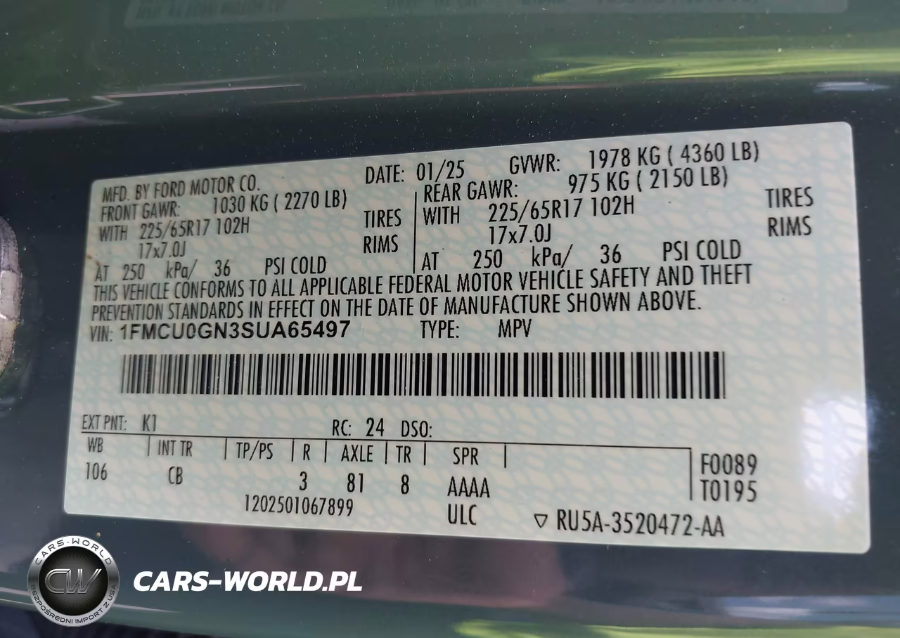 2025 Ford Escape Active VIN:1FMCU0GN3SUA65497 - 9