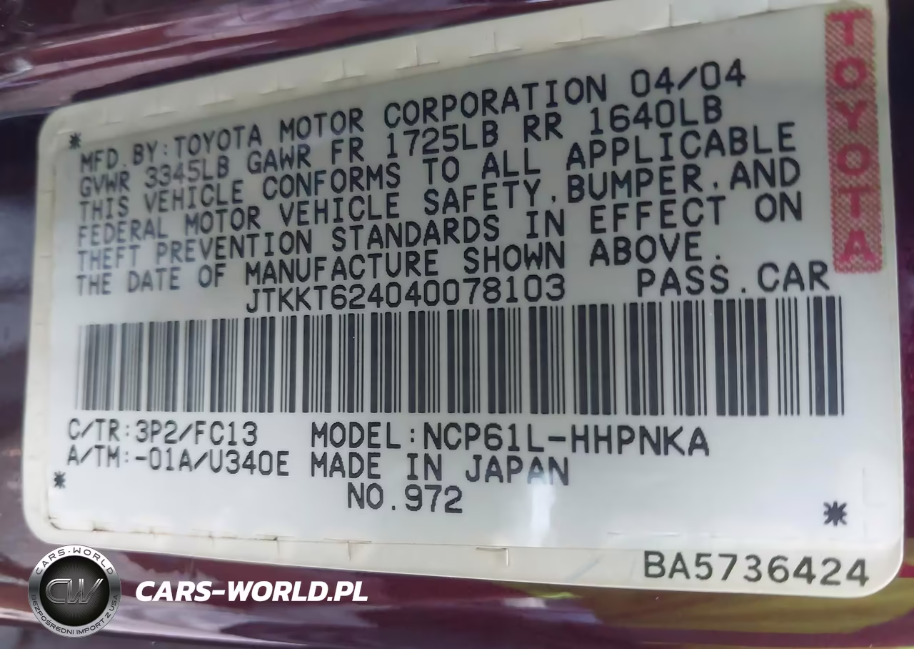 2004 Scion Xa VIN:JTKKT624040078103 - 9