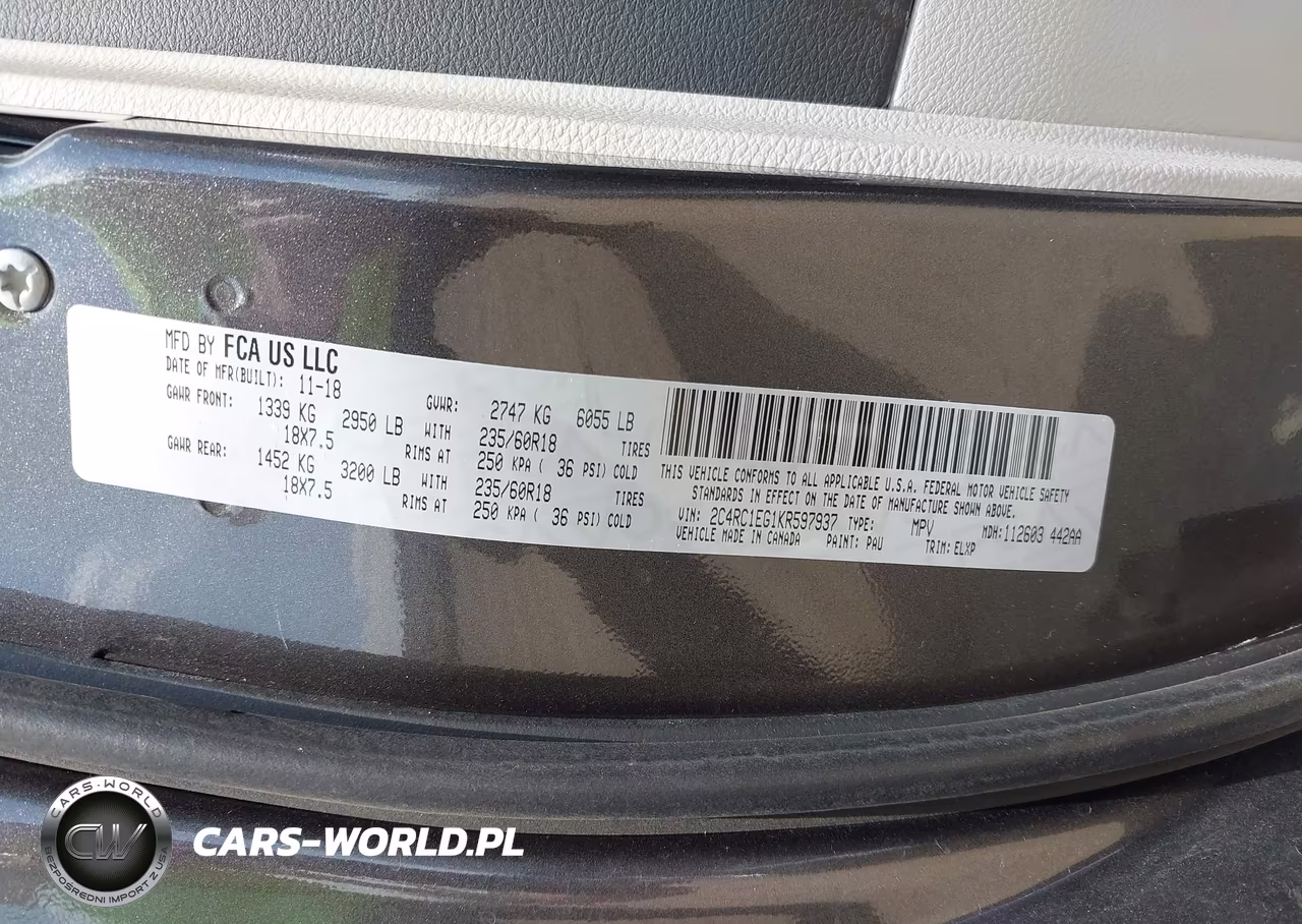 2019 Chrysler Pacifica Touring L Plus VIN:2C4RC1EG1KR597937 - 9