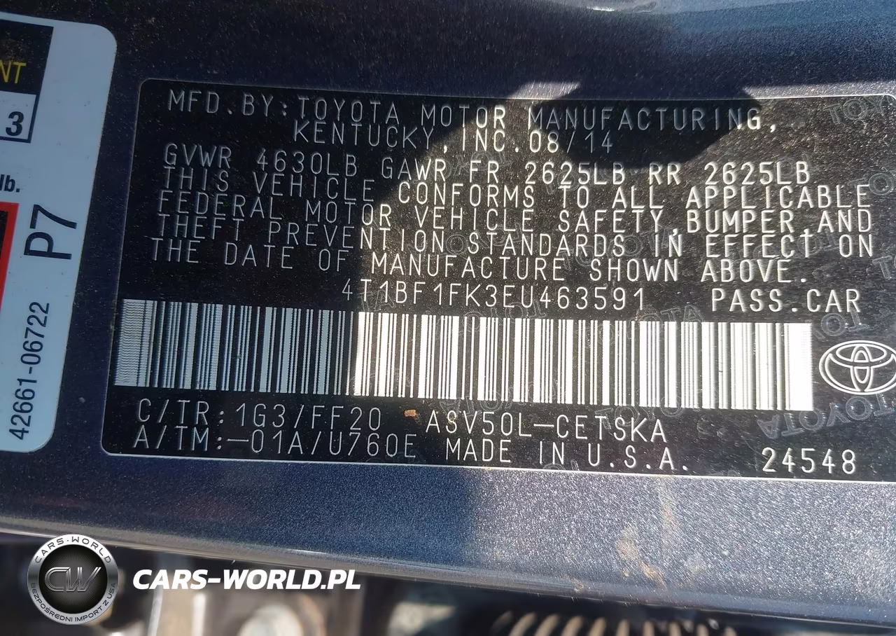 2014 Toyota Camry Se VIN:4T1BF1FK3EU463591 - 9