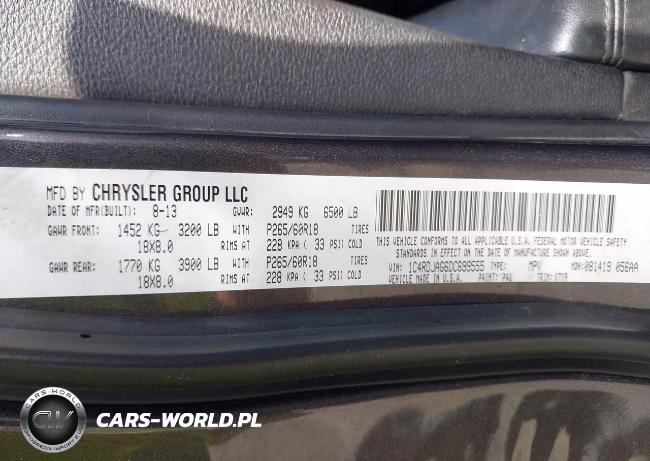 2013 Dodge Durango Sxt VIN:1C4RDJAG6DC699555 - 9
