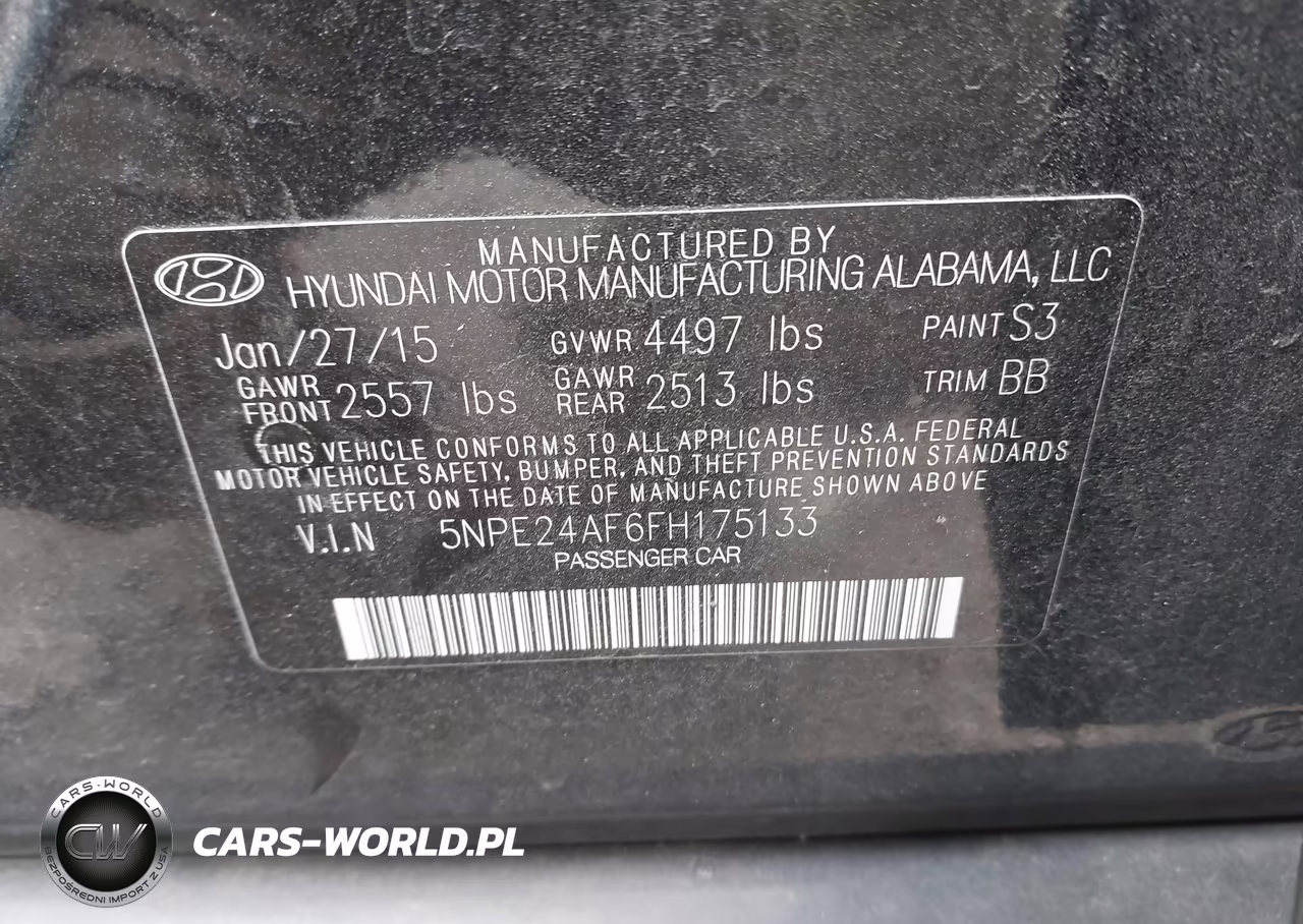 2015 Hyundai Sonata Se VIN:5NPE24AF6FH175133 - 9