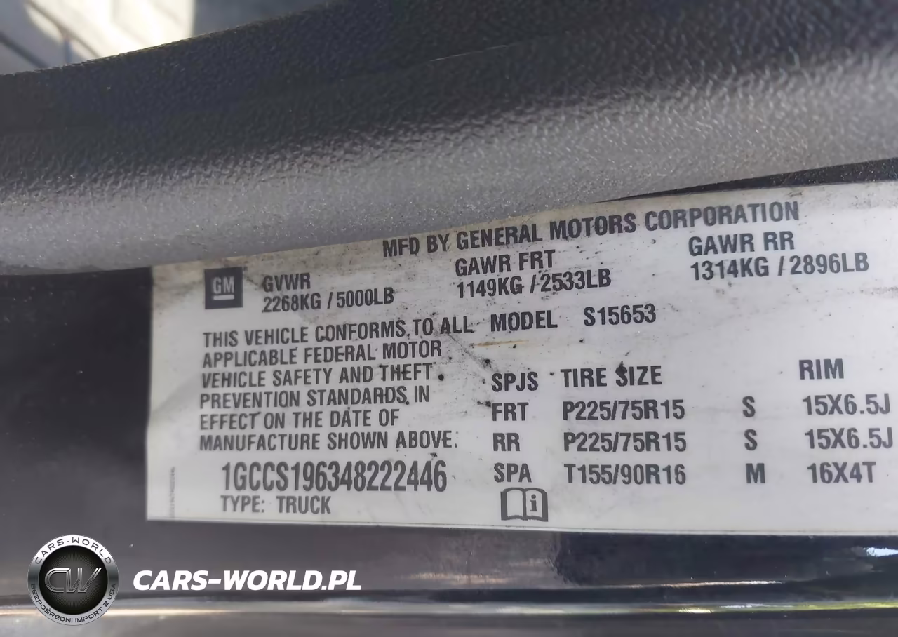 2004 Chevrolet Colorado VIN:1GCCS196348222446 - 9
