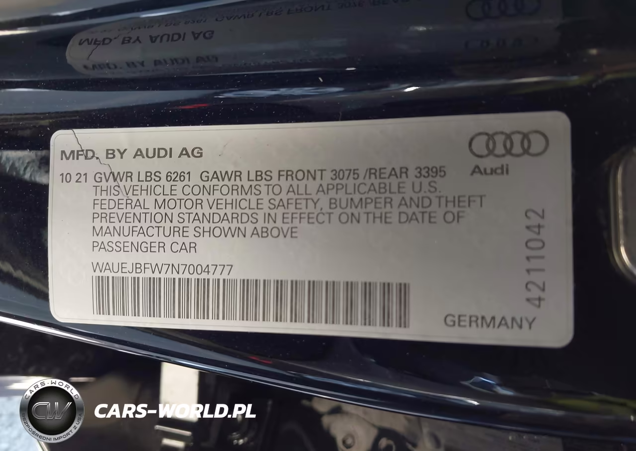 2022 Audi E-Tron Gt Prestige Quattro VIN:WAUEJBFW7N7004777 - 9