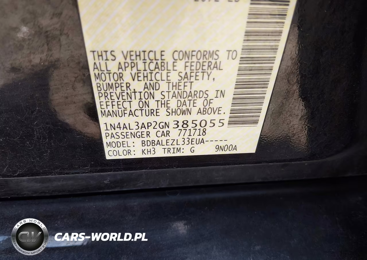 2016 Nissan Altima 2.5-2.5 S-2.5 Sl-2.5 Sr-2.5 Sv VIN:1N4AL3AP2GN385055 - 9