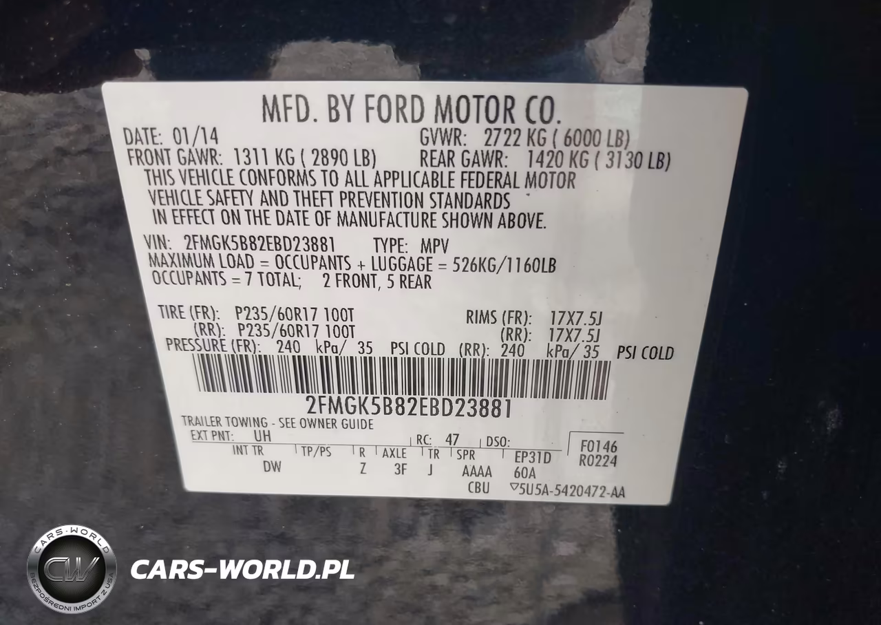 2014 Ford Flex Se VIN:2FMGK5B82EBD23881 - 9