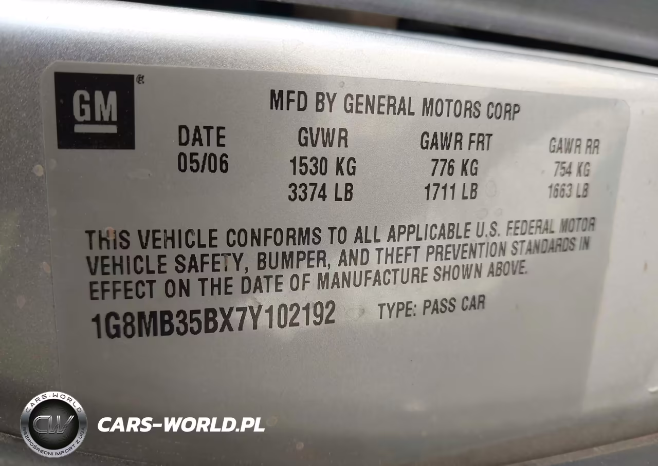 2007 Saturn Sky VIN:1G8MB35BX7Y102192 - 9