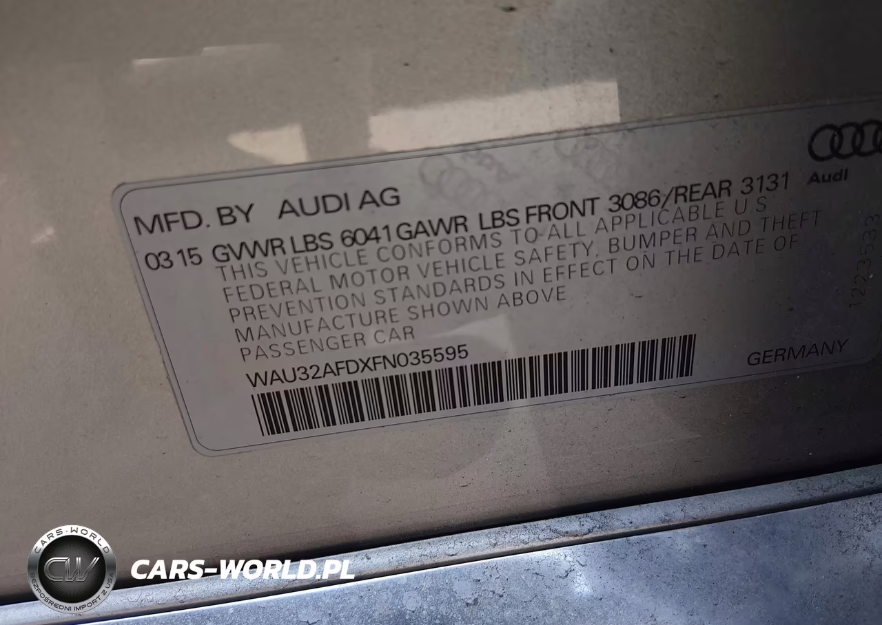 2015 Audi A8 L 4.0T VIN:WAU32AFDXFN035595 - 9