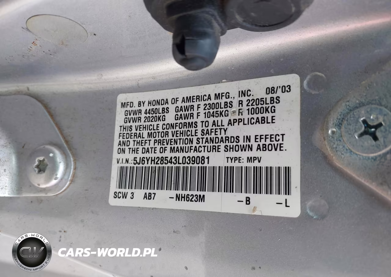 2003 Honda Element Ex VIN:5J6YH28543L039081 - 9