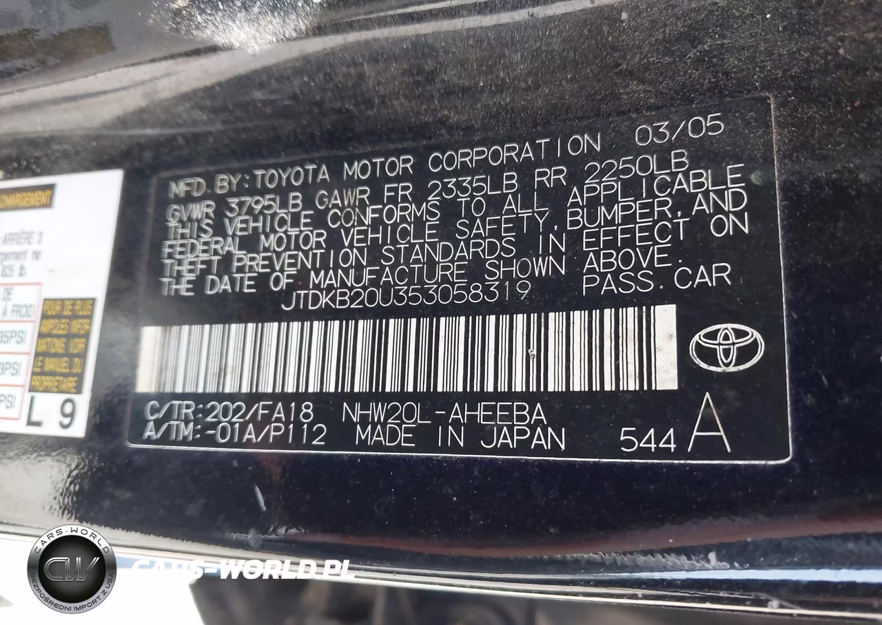 2005 Toyota Prius VIN:JTDKB20U353058319 - 9