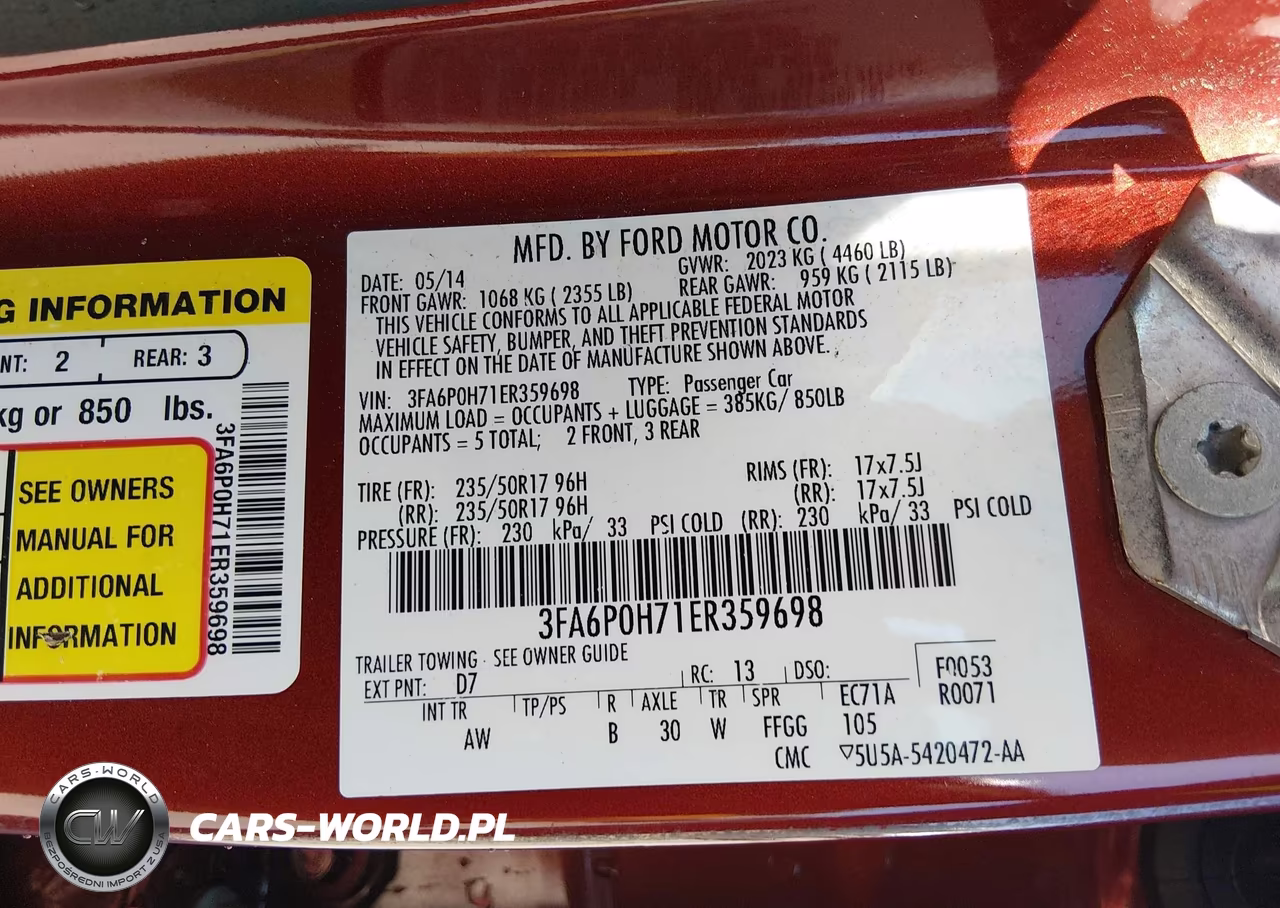 2014 Ford Fusion Se VIN:3FA6P0H71ER359698 - 9