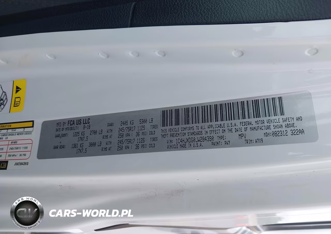 2018 Jeep Wrangler Unlimited Sport S 4X4 VIN:1C4HJXDG0JW284390 - 9