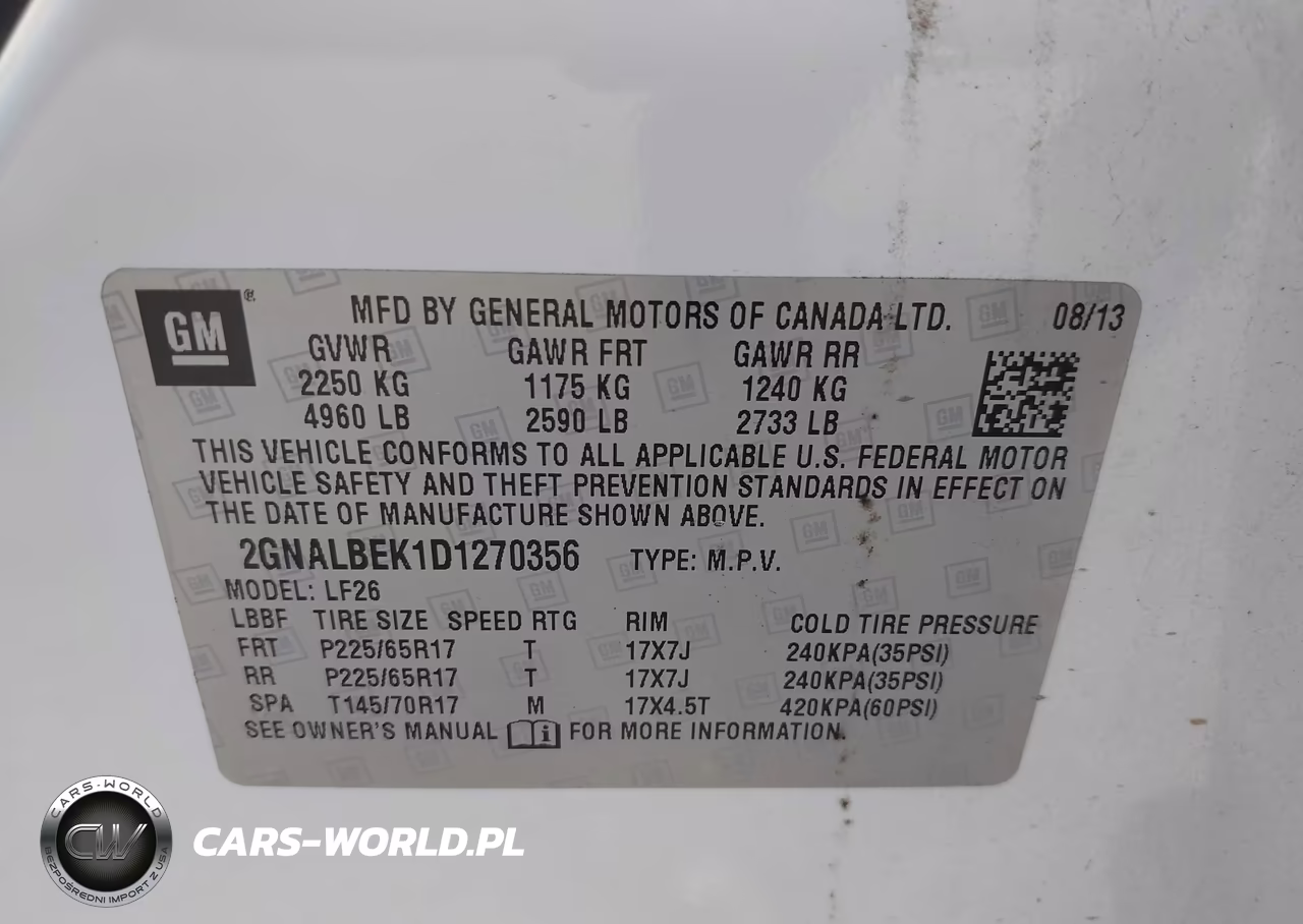2013 Chevrolet Equinox Ls VIN:2GNALBEK1D1270356 - 9
