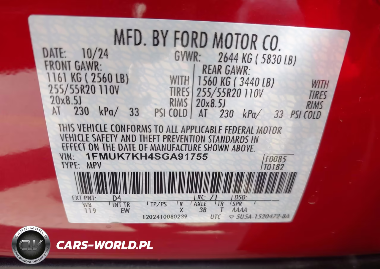 2025 Ford Explorer St-Line VIN:1FMUK7KH4SGA91755 - 9