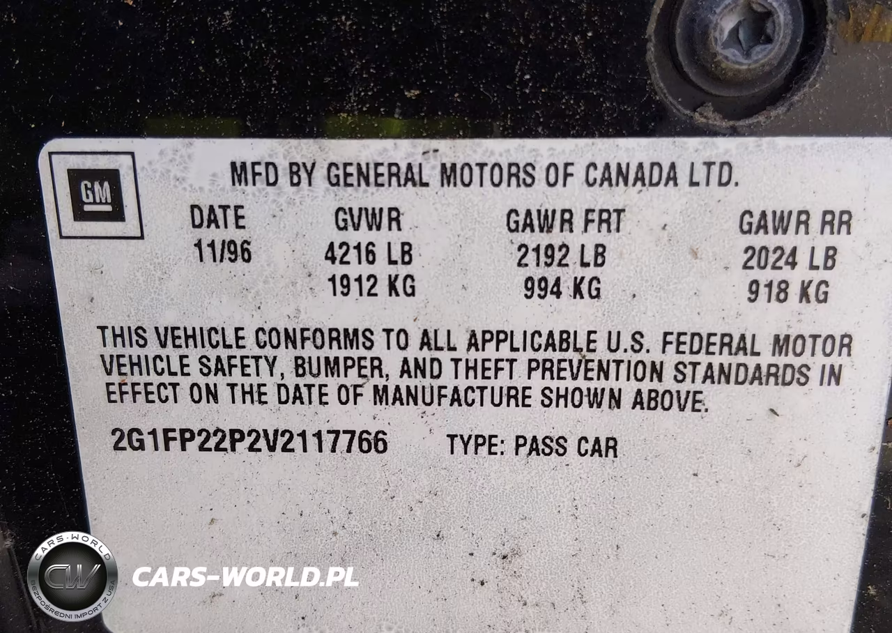 1997 Chevrolet Camaro Z28 VIN:2G1FP22P2V2117766 - 9