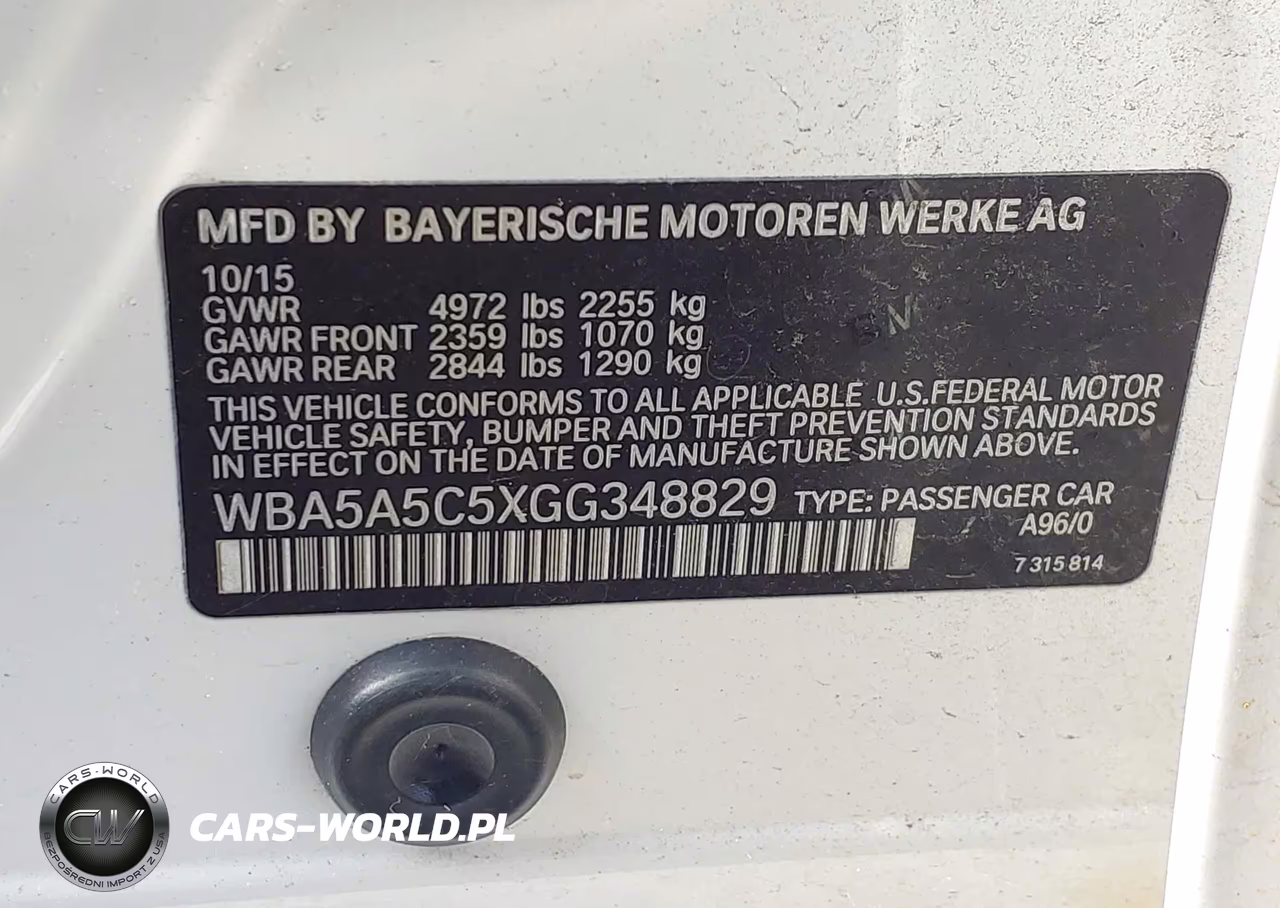 2016 BMW 528I VIN:WBA5A5C5XGG348829 - 9