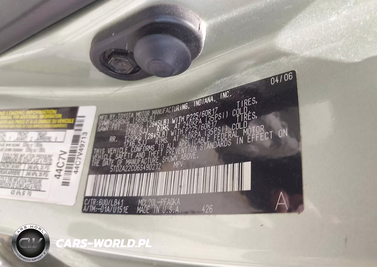 2006 Toyota Sienna Xle VIN:5TDZA22C06S490212 - 9